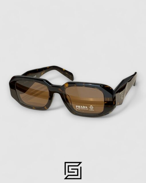 Prada OPR17WSF Brown Lenses Tiger Brown Frame