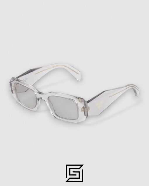 Prada OPR17WSF Grey Lenses Transparent Grey Frame