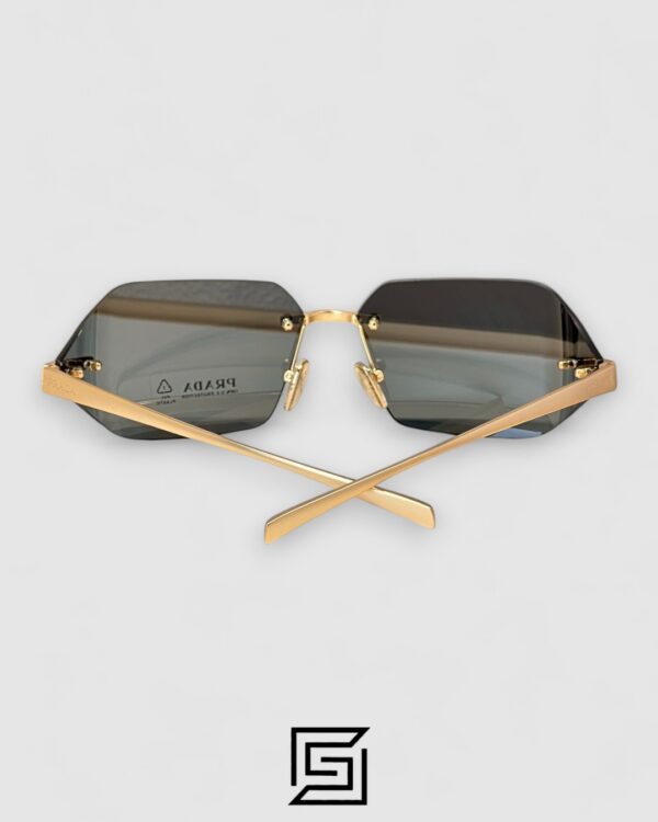 Prada SPR A55 Olive Lenses Gold Frame
