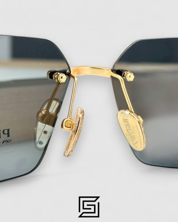Prada SPR A55 Olive Lenses Gold Frame