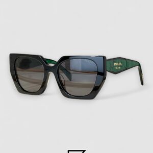 ⁦Prada PR15WS Black Lenses Black Frame and Green Arm⁩ - الصورة ⁦1⁩