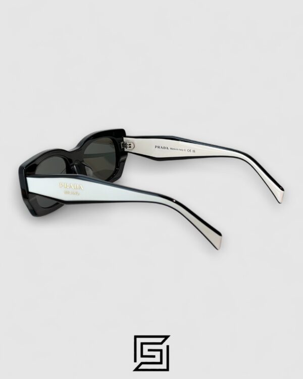 Prada PRB05 Black Lenses Black Frame White Arm