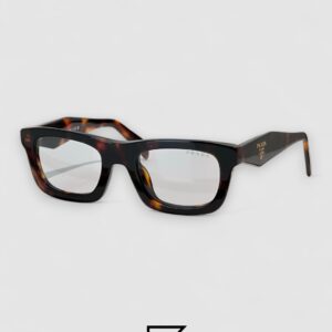 Prada SPR C06 Light Grey Lenses Tiger Brown Frame - Image 1