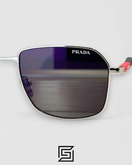 Alternative view of Prada SPS A51 Blue Mirror Lenses Silver Frame