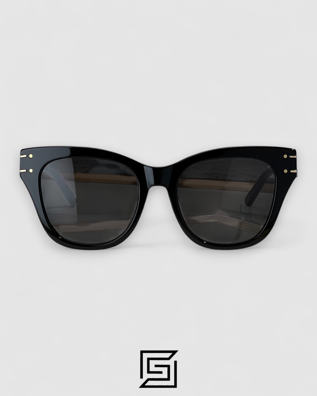 ⁦Dior Signature B4U Black Leanses Black Frame Gold Logo⁩ - الصورة ⁦2⁩