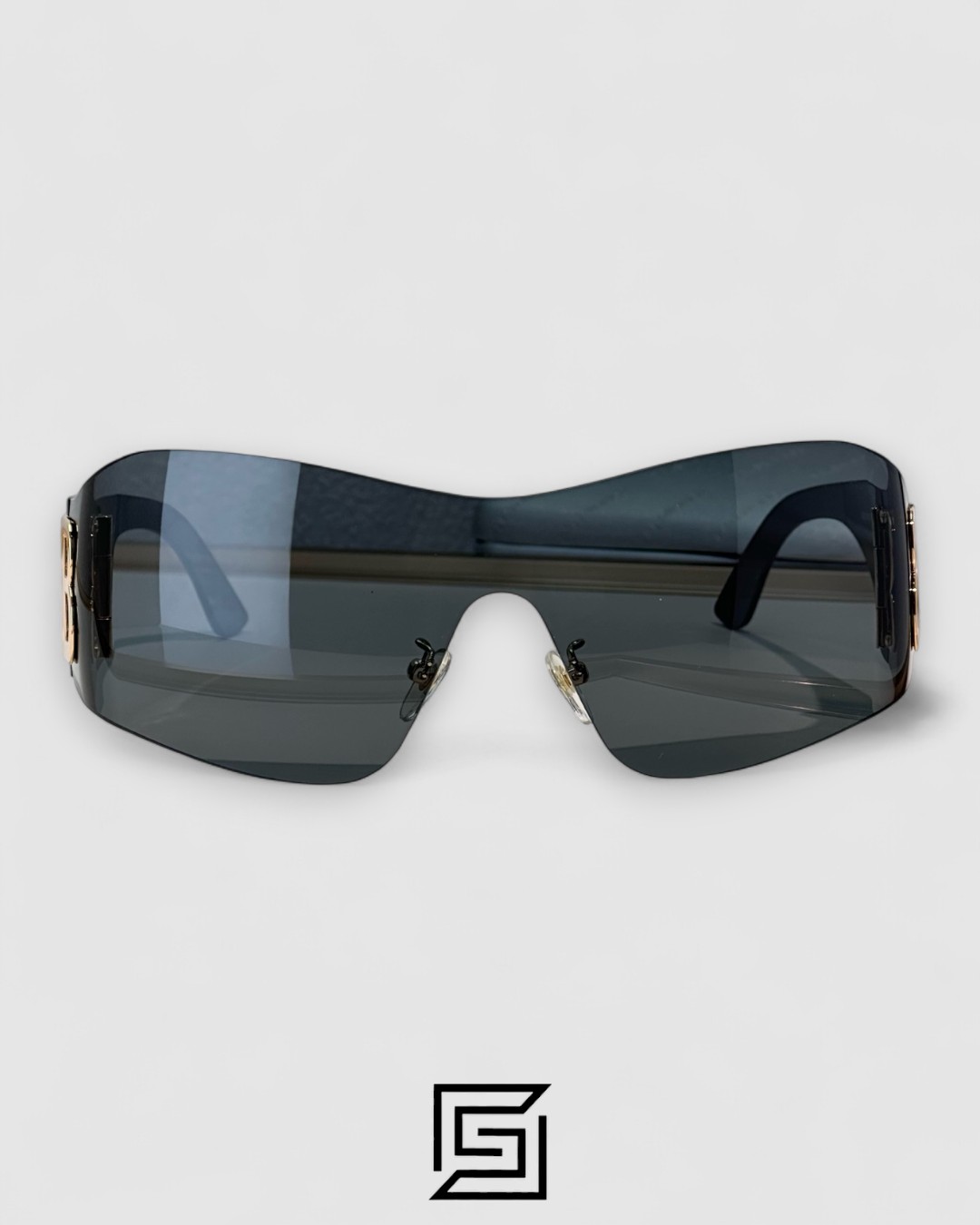Balenciaga BB0359S Black Lenses Gold Logo - Image 2