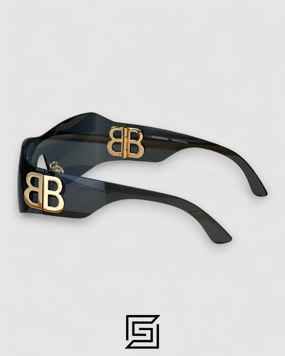 Balenciaga BB0359S Black Lenses Gold Logo - Image 3