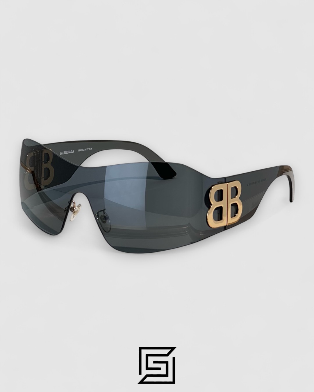 Balenciaga BB0359S Black Lenses Gold Logo - Image 1