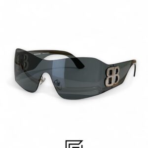 ⁦Balenciaga BB0359S Black Lenses Silver Logo⁩ - الصورة ⁦1⁩