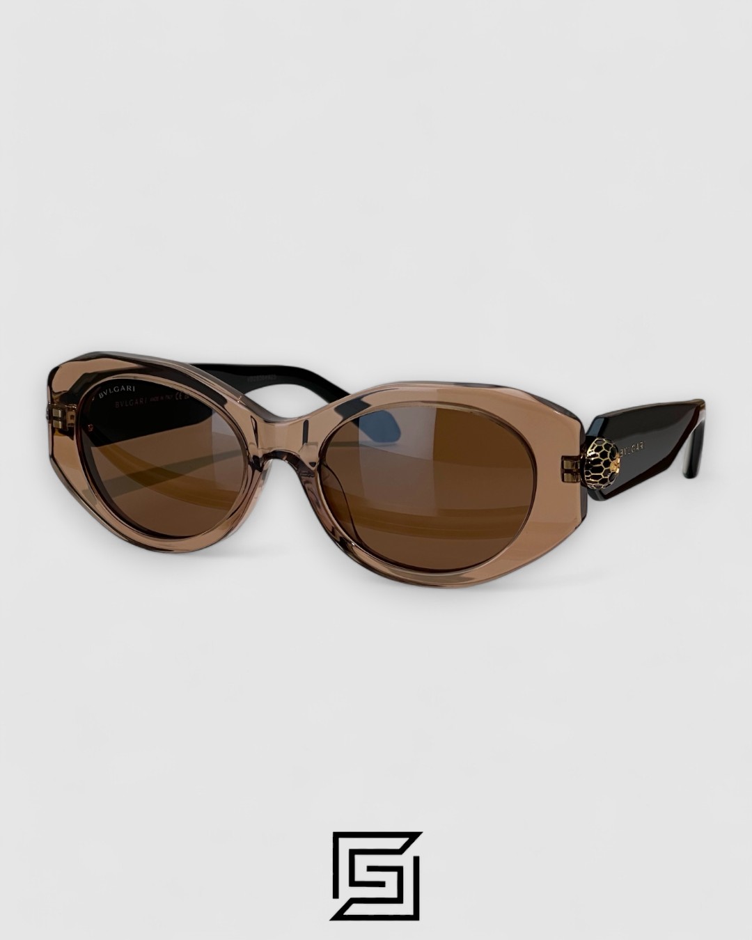 ⁦Bvlgari BV40007 Brown Lenses Transparent Brown Frame⁩ - الصورة ⁦1⁩