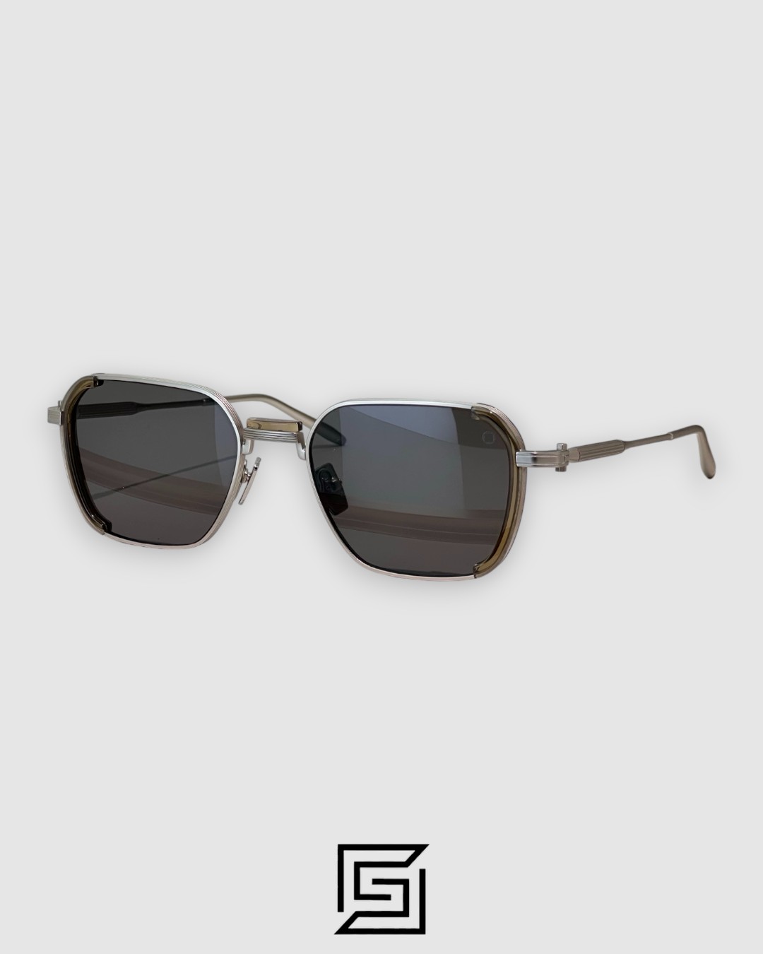 AKONI AKS-513B Black Leanses Silver Frame - Image 1