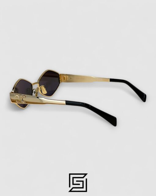Alternative view of CELINE CL40254U Black Lenses Gold Frame