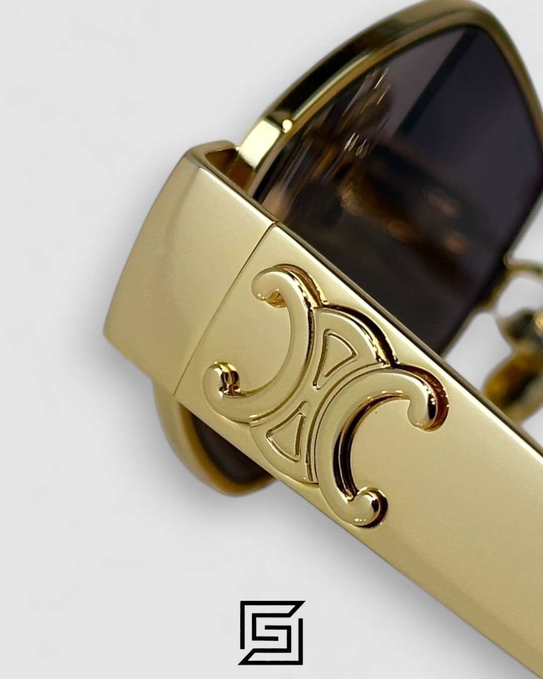 CELINE CL40254U Black Lenses Gold Frame - Image 6