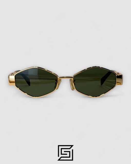 CELINE CL40254U Olive Lenses Gold Frame