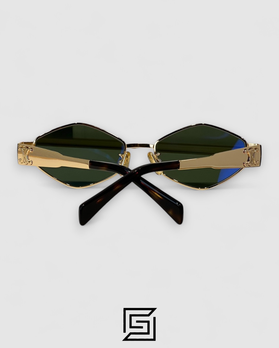 CELINE CL40254U Olive Lenses Gold Frame - Image 3