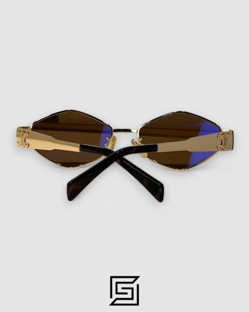 Alternative view of CELINE CL40254U Brown Lenses Rose Gold Frame