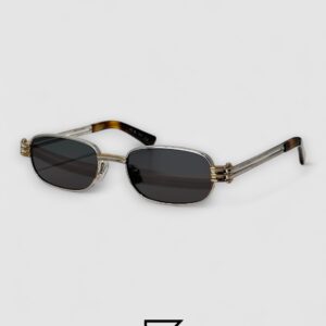 Bottega Veneta BV1381S Black Lenses Half Silver Frame - Image 1