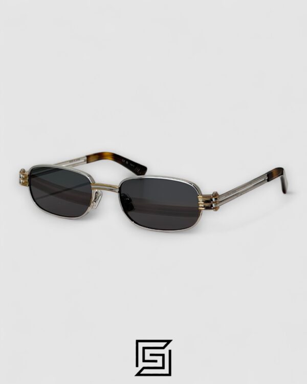 Bottega Veneta BV1381S Black Lenses Half Silver Frame