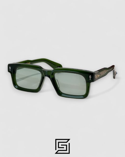 jacque marie mage BELVEDERE Light Green Lenses Green Transparent Frame