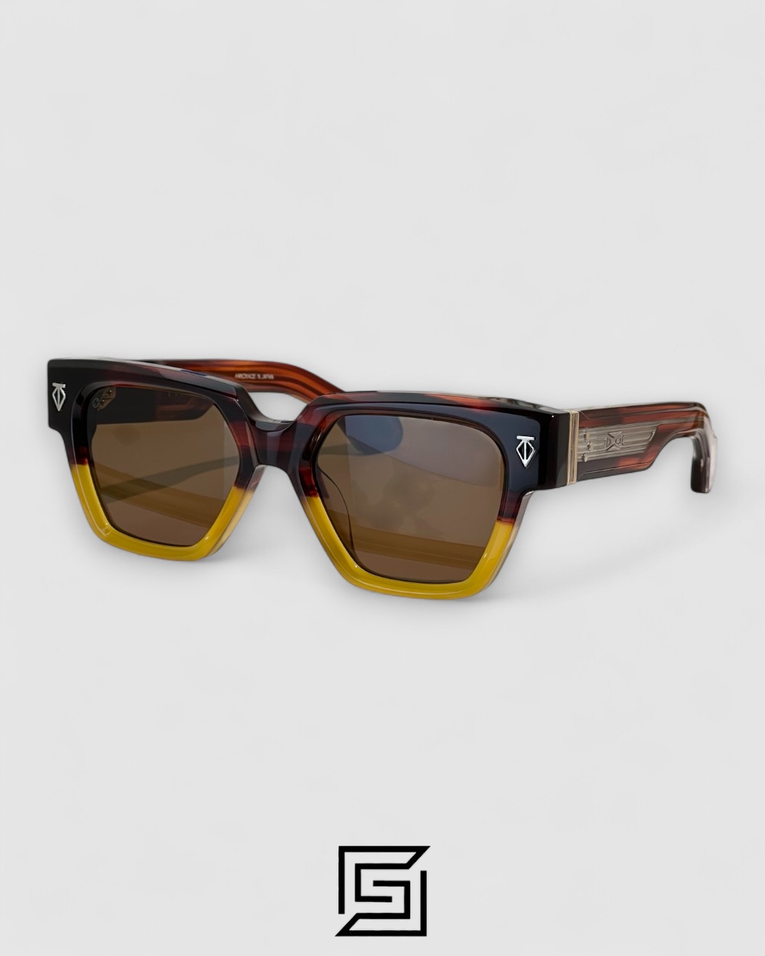 T HENRI UTOPIA Brown Lenses Half Brown Frame - Image 1
