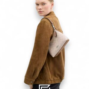 Coach Laurel Small Shoulder Bag In Signature Canvas CBH15 C2591 Khaki - Image 3