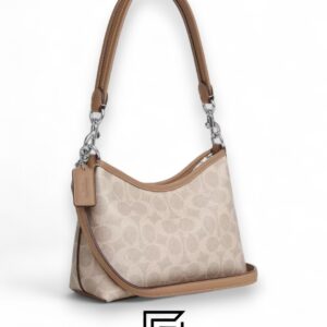 Coach Laurel Small Shoulder Bag In Signature Canvas CBH15 C2591 Khaki - Image 2
