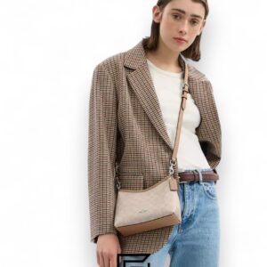Coach Laurel Small Shoulder Bag In Signature Canvas CBH15 C2591 Khaki - Image 4