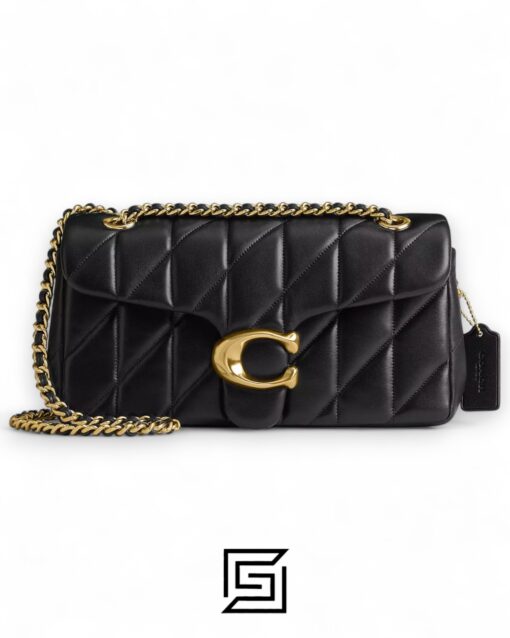 Coach Tabby Shoulder Bag 26 With Pillow Quilting Black Gold – Style No. CP150
