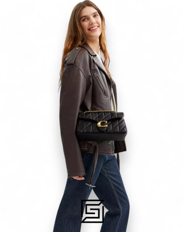 Coach Tabby Shoulder Bag 26 With Pillow Quilting Black Gold – Style No. CP150