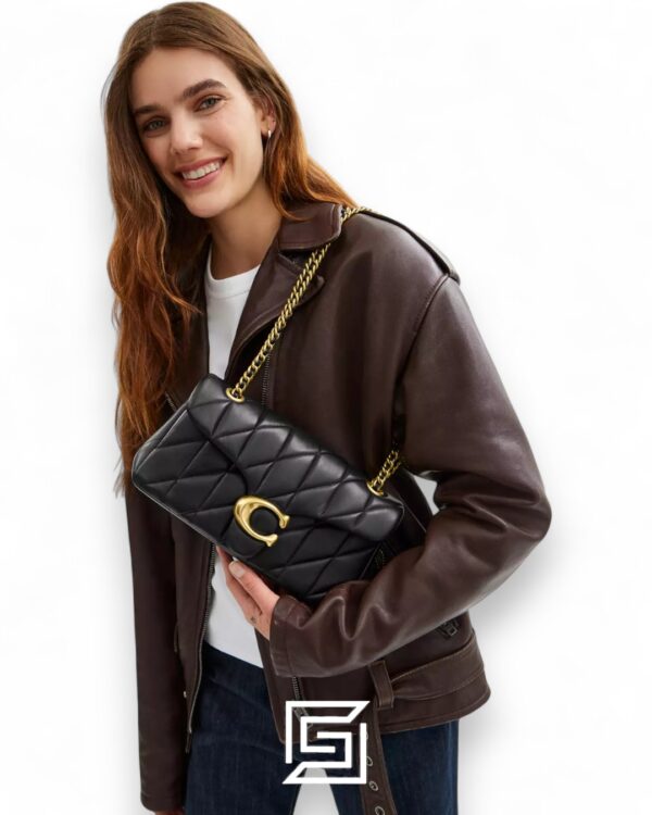 Coach Tabby Shoulder Bag 26 With Pillow Quilting Black Gold – Style No. CP150