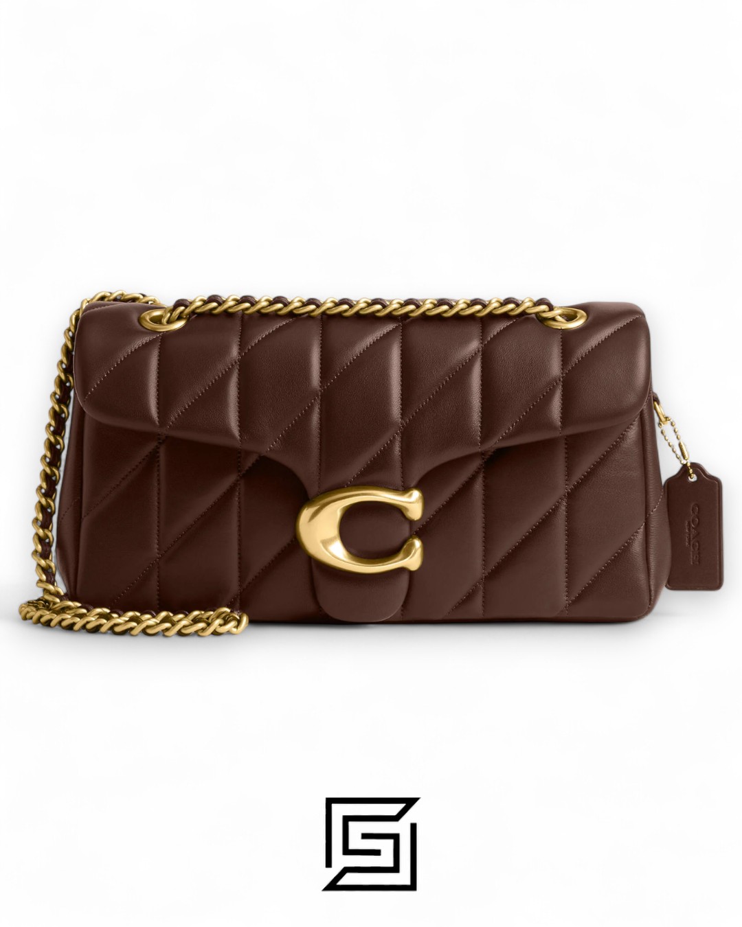 Coach Tabby Shoulder Bag 26 With Pillow Quilting Brown Gold – Style No. CP150