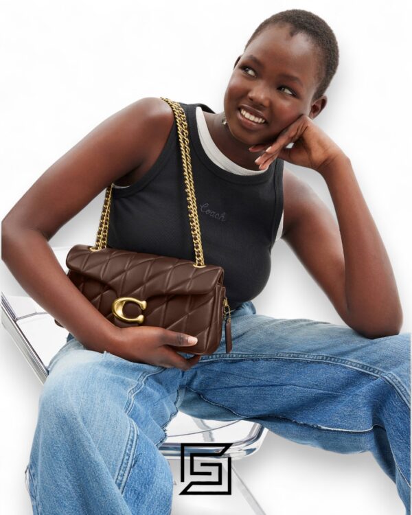 Coach Tabby Shoulder Bag 26 With Pillow Quilting Brown Gold – Style No. CP150