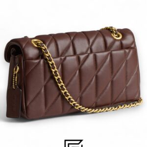 Coach Tabby Shoulder Bag 26 With Pillow Quilting Brown Gold – Style No. CP150 - Image 2