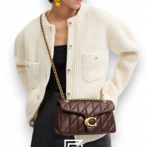 Coach Tabby Shoulder Bag 26 With Pillow Quilting Brown Gold – Style No. CP150 - Image 6
