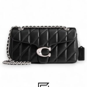 Coach Tabby Shoulder Bag 26 With Pillow Quilting Black Silver – Style No. CP150 - Image 1