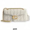 Coach Tabby Shoulder Bag 26 With Pillow Quilting White Gold – Style No. CP150