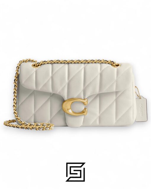 Coach Tabby Shoulder Bag 26 With Pillow Quilting White Gold – Style No. CP150