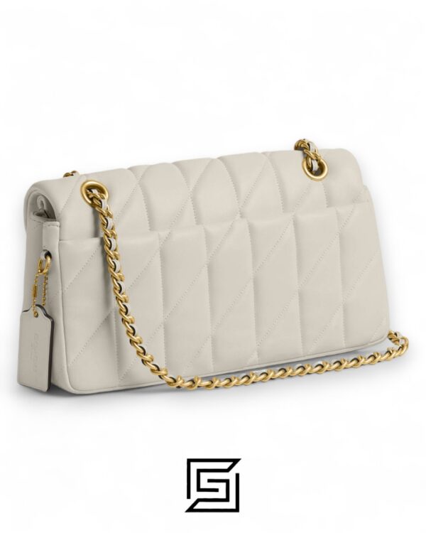 Coach Tabby Shoulder Bag 26 With Pillow Quilting White Gold – Style No. CP150