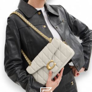 Coach Tabby Shoulder Bag 26 With Pillow Quilting White Gold – Style No. CP150 - Image 6