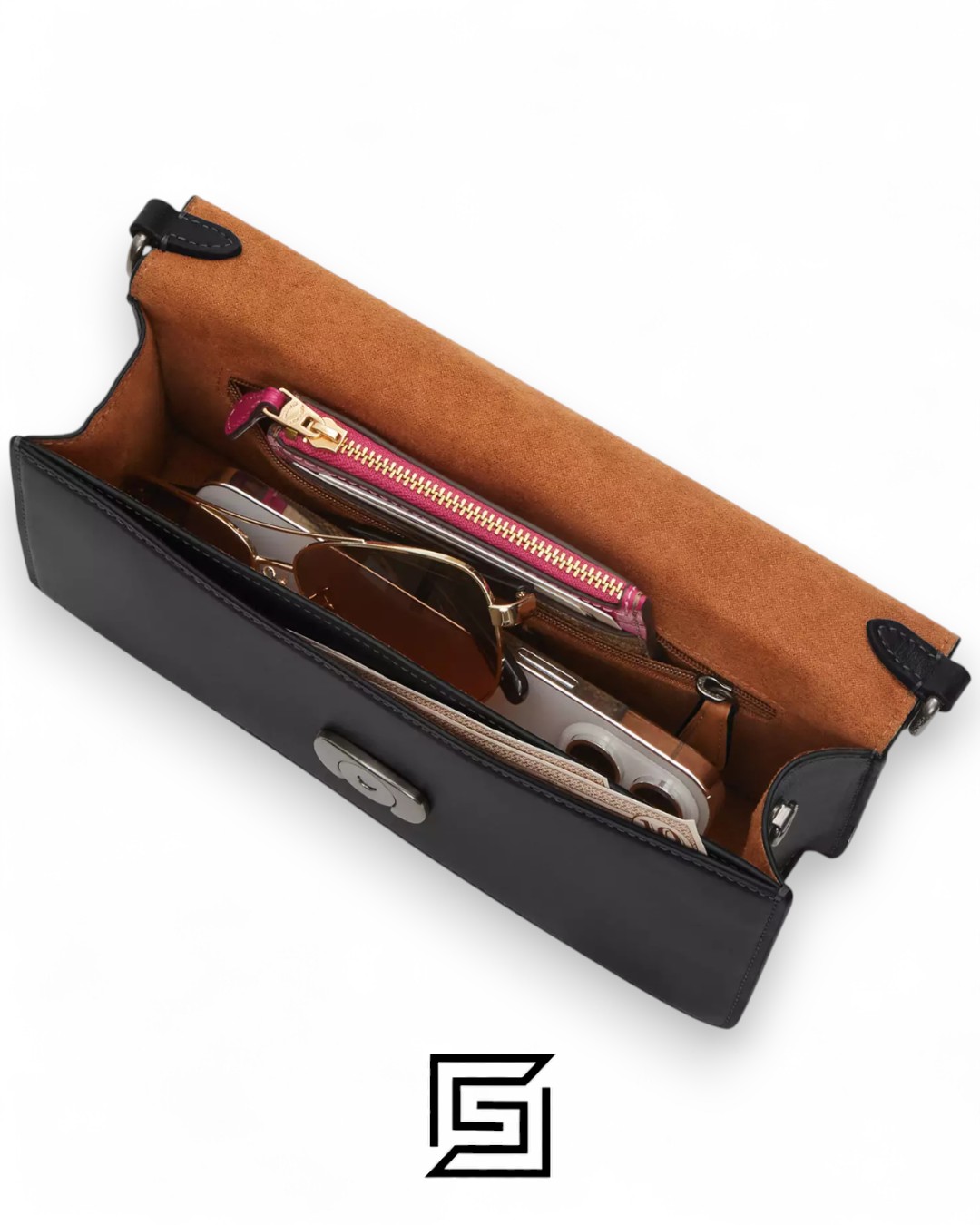 Coach Eliza Flap Crossbody Bag In Black – Style No. CR529 CP008 - Image 3