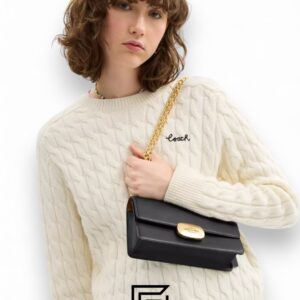 Coach Eliza Flap Crossbody Bag In Black – Style No. CR529 CP008 - Image 8