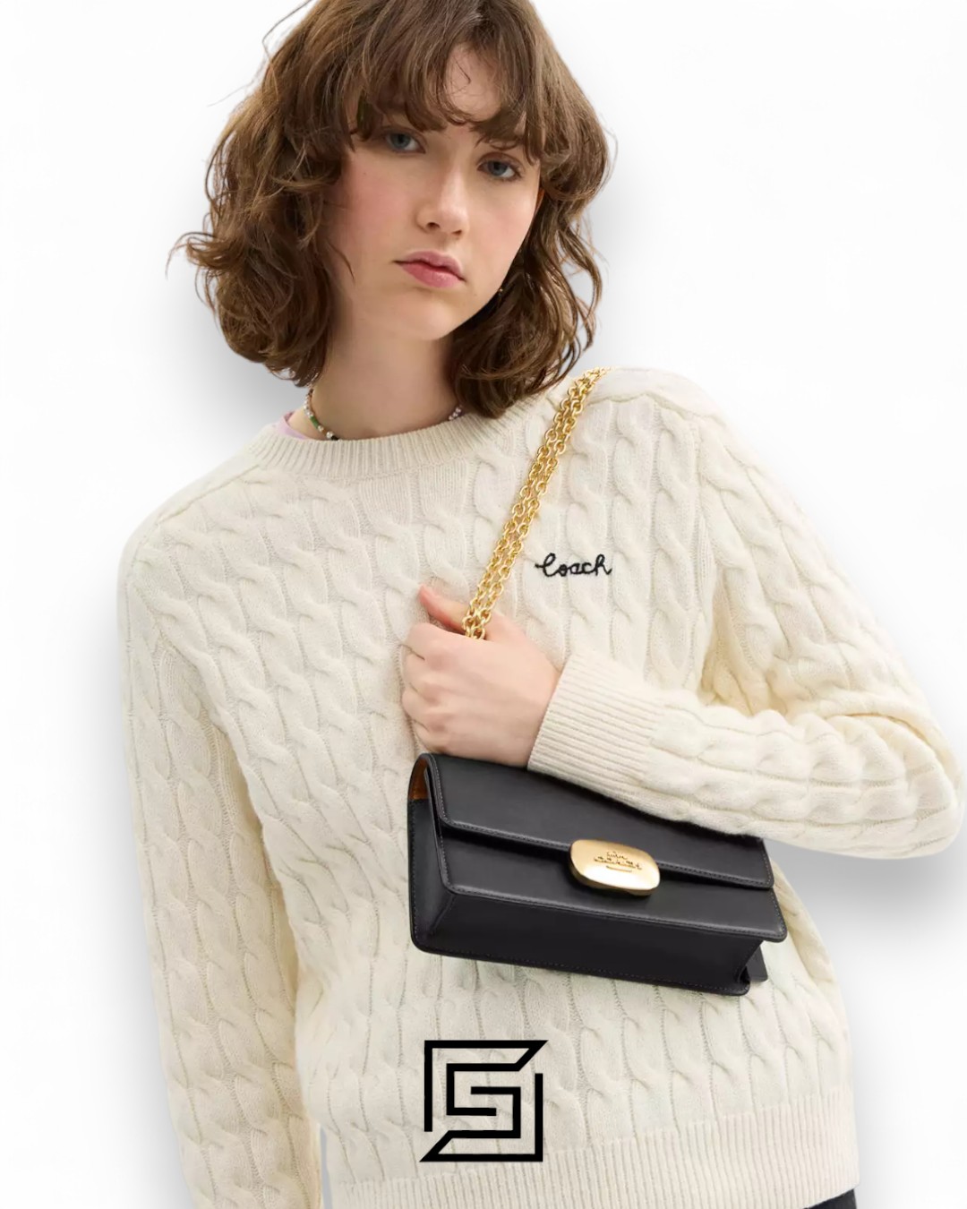 Coach Eliza Flap Crossbody Bag In Black – Style No. CR529 CP008 - Image 8