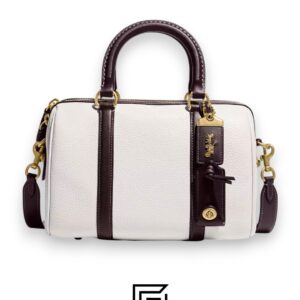 ⁦Coach Ruby Satchel 25 In Colorblock White Style No. C8530⁩ - الصورة ⁦1⁩