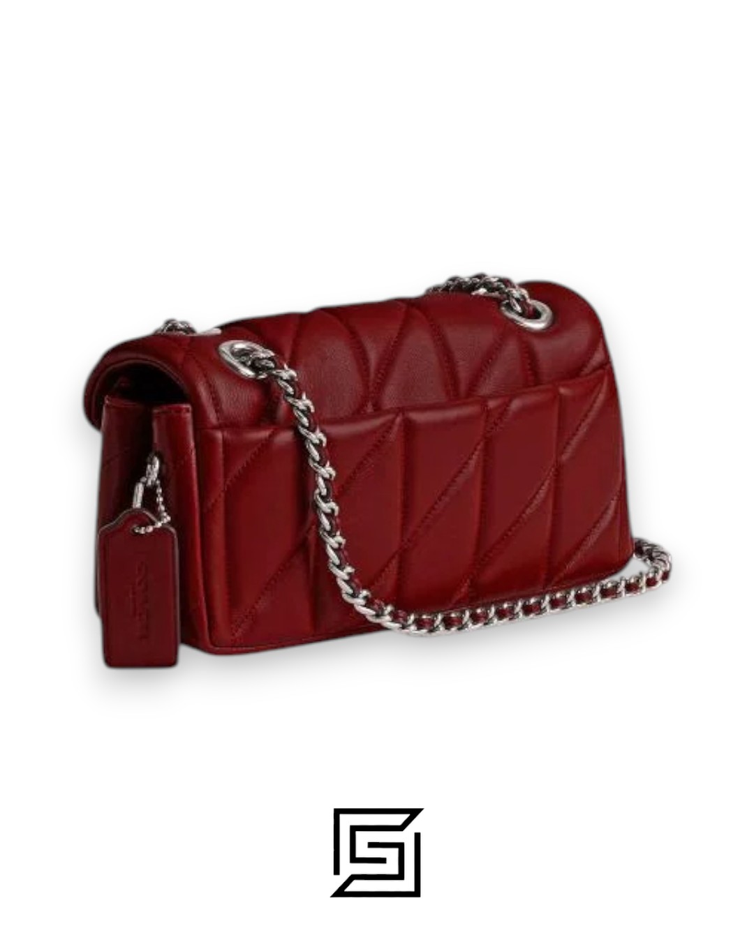 Coach Tabby Shoulder Bag 26 With Pillow Quilting Dark Ruby Silver – Style No. CP150 - Image 3