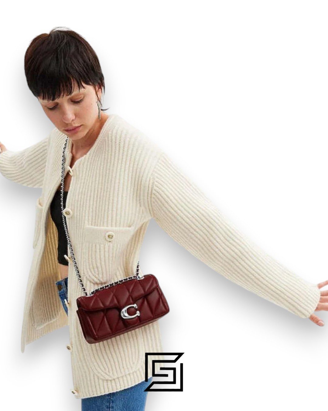 Coach Tabby Shoulder Bag 26 With Pillow Quilting Dark Ruby Silver – Style No. CP150 - Image 5