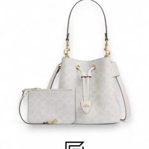 Coach Rowan Bucket Bag In Signature Canvas White – Style No. CBH07 - Image 1