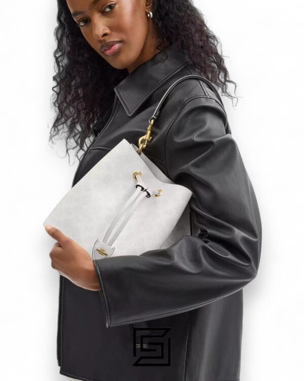 Coach Rowan Bucket Bag In Signature Canvas White – Style No. CBH07
