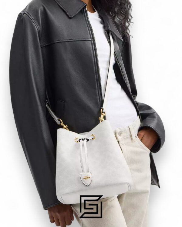 Coach Rowan Bucket Bag In Signature Canvas White – Style No. CBH07