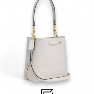 Coach Rowan Bucket Bag In Signature Canvas White – Style No. CBH07 - Image 3