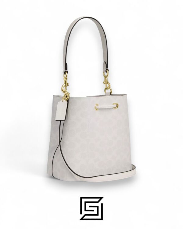 Coach Rowan Bucket Bag In Signature Canvas White – Style No. CBH07
